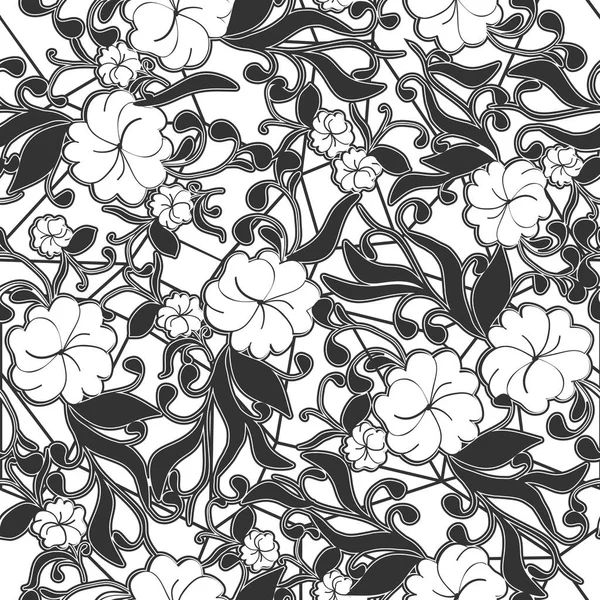 Abstracte naadloze kantpatroon met bloemen. Continu behang, decoratie voor uw ontwerp, lingerie en sieraden. Achtergrond voor kaarten, behang en meer. — Stockvector