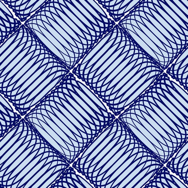 Синій абстрактний безшовний візерунок з лініями . — стоковий вектор