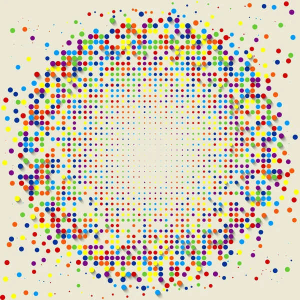 Cadre de cercles colorés de différentes tailles . — Image vectorielle