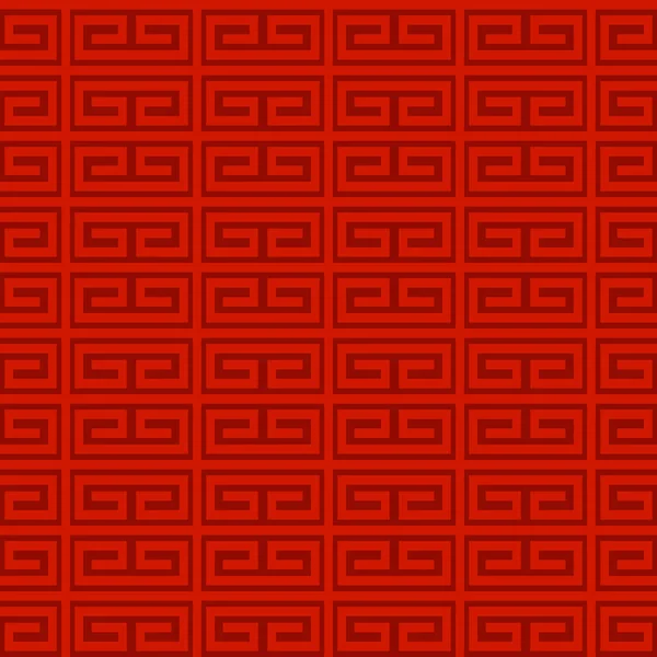 Chinese geometric seamless pattern. Red Traditional background or backdrop. — ストックベクタ
