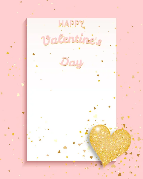 Tarjeta de invitación con corazón texturizado. Plantilla diseño — Vector de stock