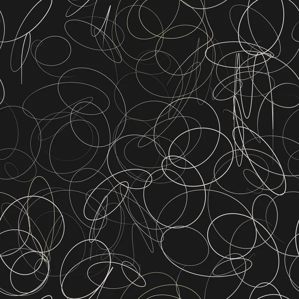 Скриббл Чернильная Ручка Мазки Эффект Плавный Узор Векторная Иллюстрация — стоковый вектор