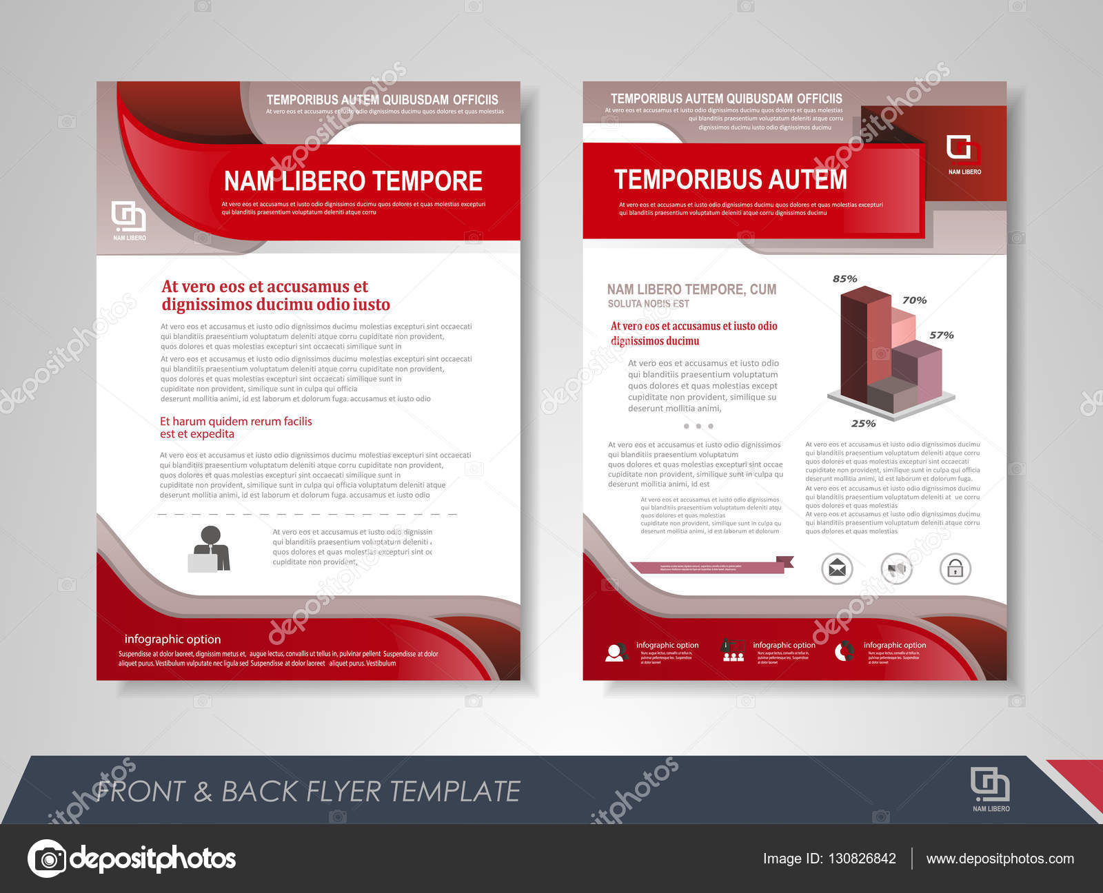 Broschüren und Flyer Template Design - Vektorgrafik: lizenzfreie With Designs For Flyers Template