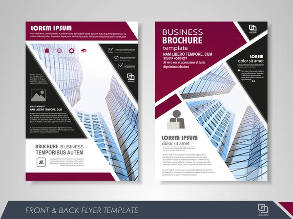 Brochures en flyers sjabloonontwerp — Stockvector