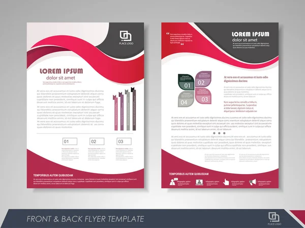 Flyer ontwerp presentatiesjabloon — Stockvector
