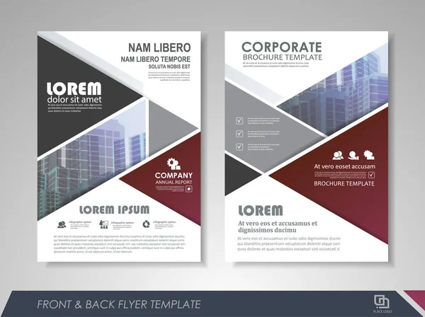 Brochures en flyers sjabloonontwerp — Stockvector