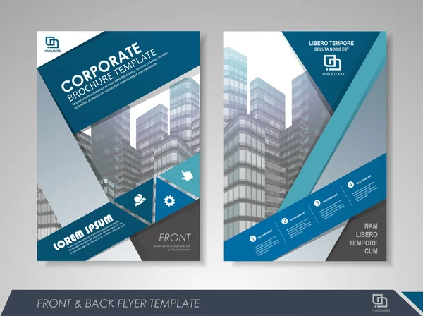 Brochures en flyers sjabloonontwerp — Stockvector