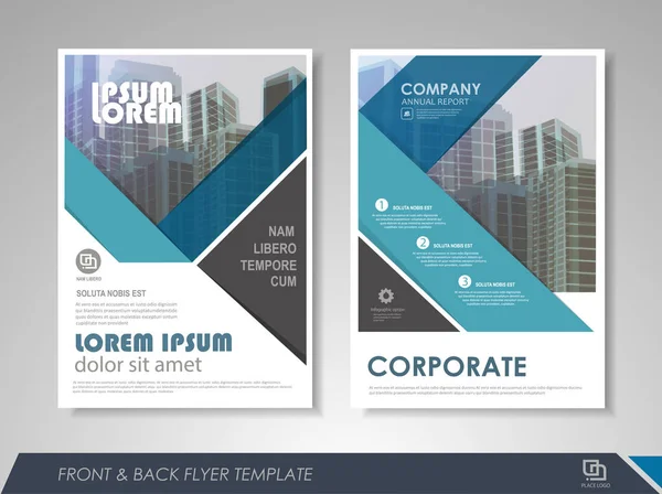 Blau A4 Broschüre Flyer Design Vorlage Deckblatt ...