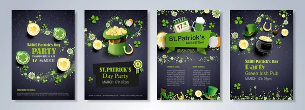 Saint Patrick's Day flyer brochure — Stock Vector