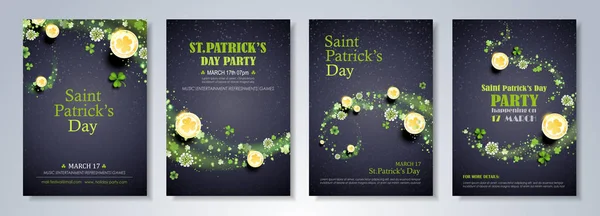 St. Patrick de dag viering flyer — Stockvector