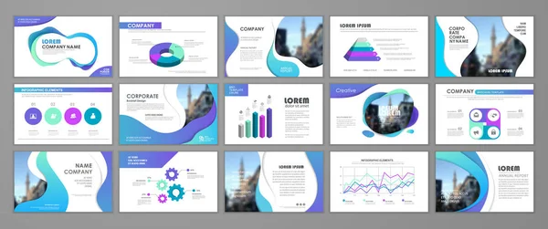 Elementen van infographics voor presentaties-sjablonen — Stockvector