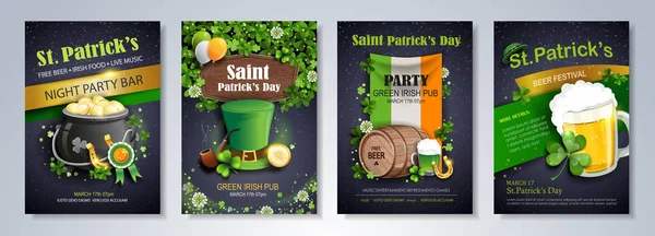 Modèle de dépliant de la Saint-Patrick — Image vectorielle