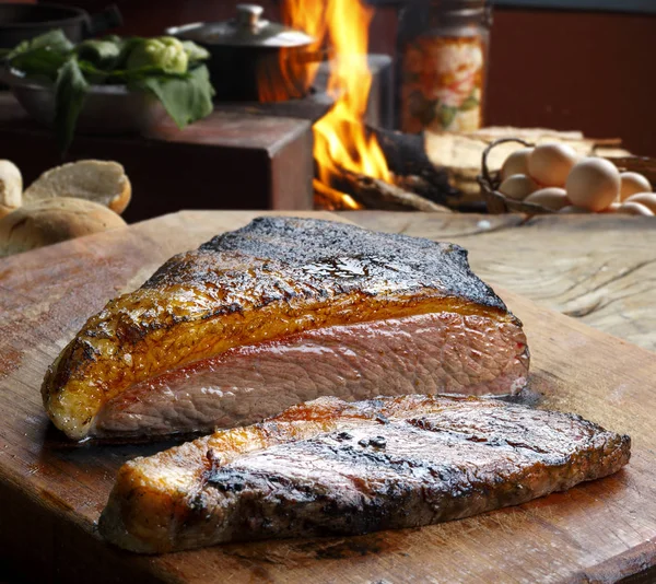 Picanha, geleneksel Brezilya barbeküsü.. — Stok fotoğraf