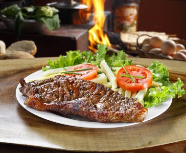 Sebze ile sıcak picanha