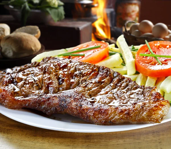 Friss, főtt grill steak — Stock Fotó