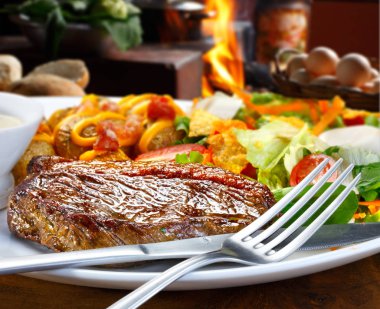Sebze ile sıcak picanha