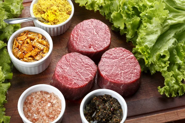 Filet-mignon pieces — Stock Photo, Image