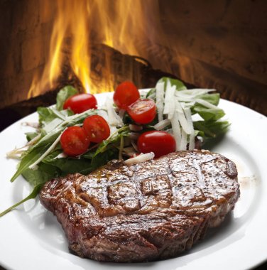 biftek salatası ile