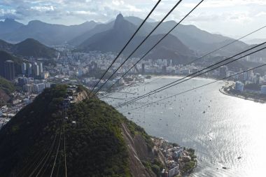 Rio de janeiro, Brezilya görünümünü teleferik