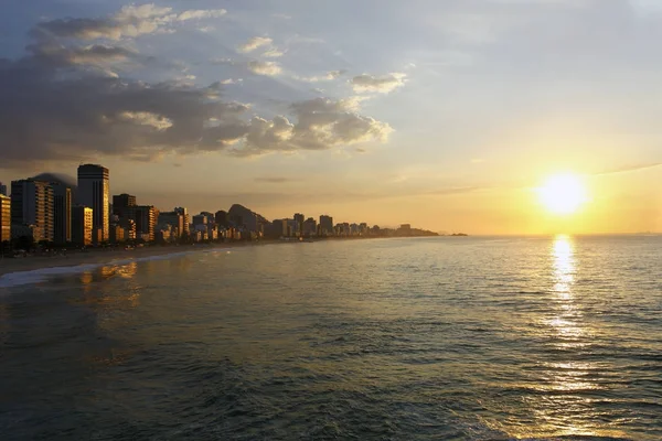 Incredibile Vista Sul Tramonto Della Costa Rio Janeiro Brasile — Foto Stock