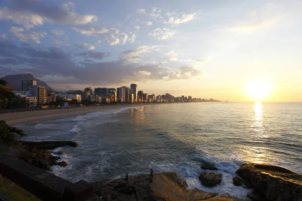 Incredibile Vista Sul Tramonto Della Costa Rio Janeiro Brasile — Foto Stock