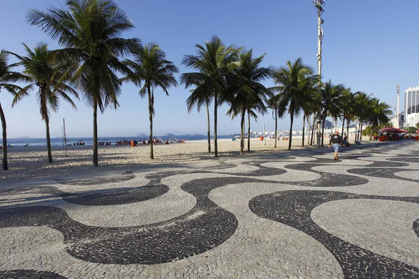 ブラジル ジャネイロのコパカバーナ ビーチ プロムナード — ストック写真