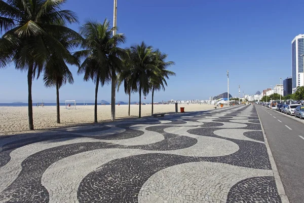 Strandpromenade Van Copacabana Rio Janeiro Brazilië — Stockfoto