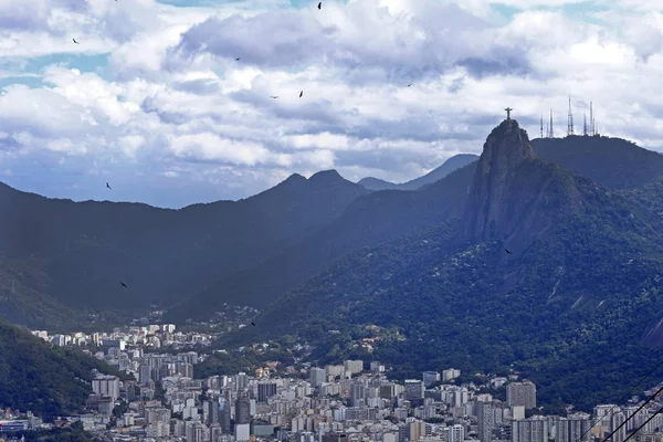 자네이 도시와 그리스도 브라질의 관광지 — 스톡 사진