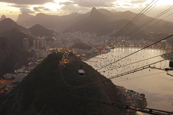 Vista Funivia Rio Janeiro Brasile — Foto Stock