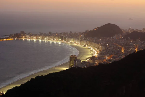 Amazing Zonsondergang Uitzicht Kust Van Rio Janeiro Brazilië — Stockfoto