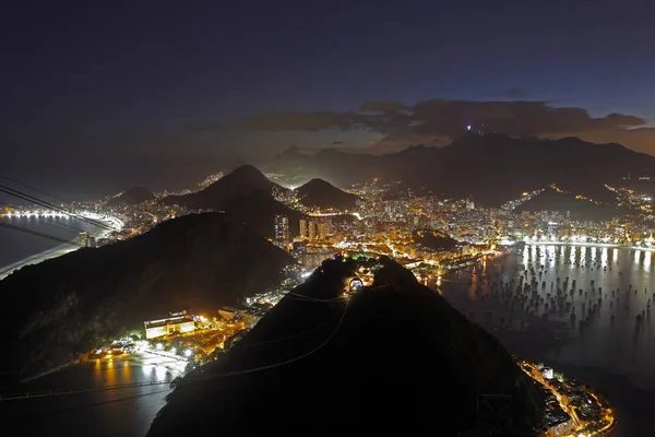 Atemberaubender Sonnenuntergang Blick Auf Rio Janeiro Küste Brasilien — Stockfoto