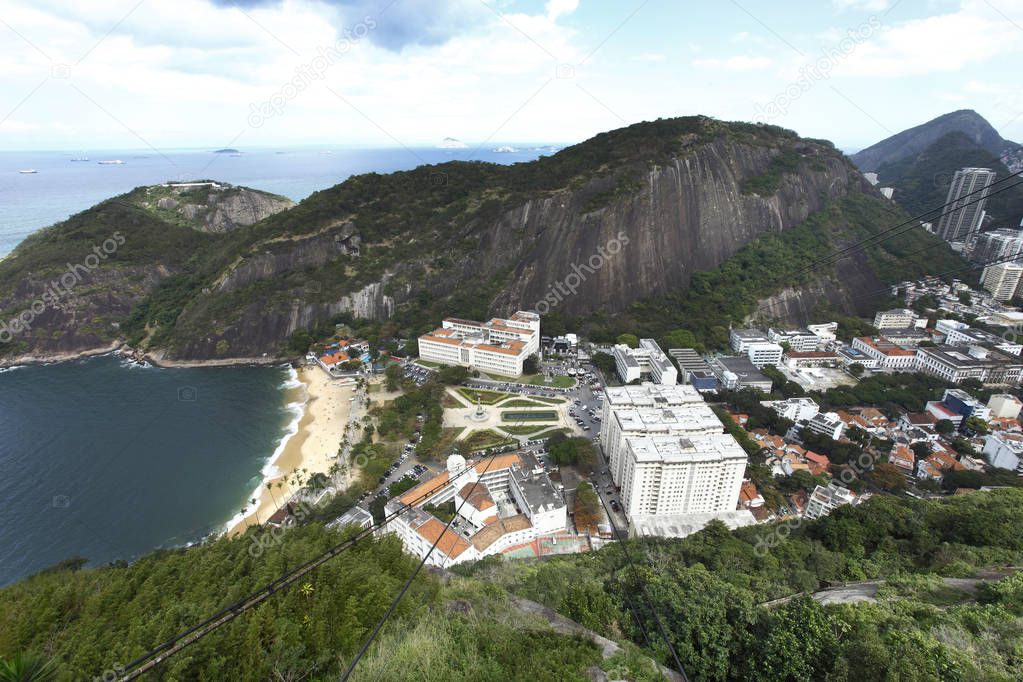 Amazing aerial view of Rio de Janeiro coast, Brazil