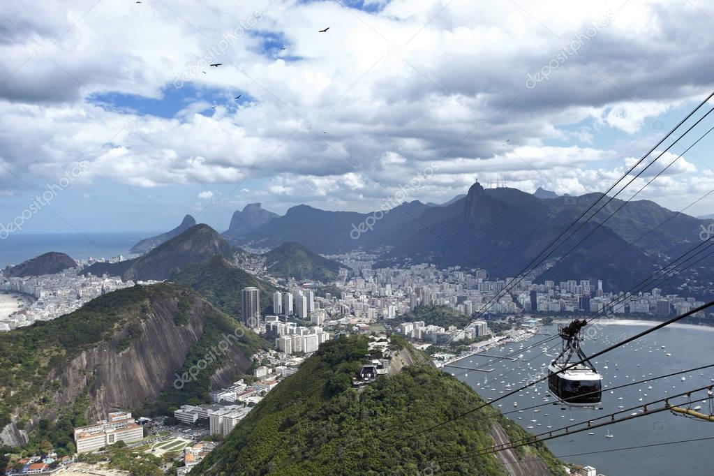 Cable car view of Rio de janeiro, Brazil