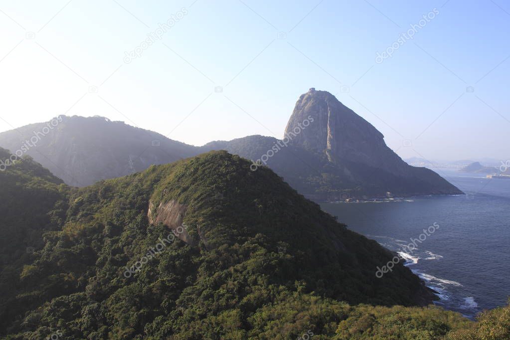 Aerial scenic view of City of Rio de Janeiro, the main tourist destination in Brazil