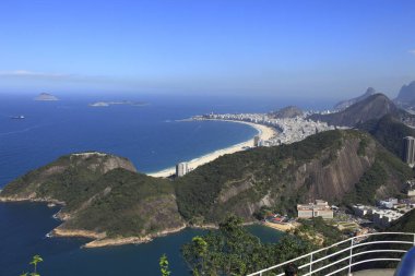 Sugar loaf, Rio de Janeiro, Brezilya ana turistik hedef havadan doğal görünümü