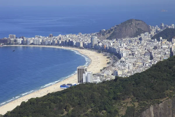 Vista Panorâmica Aérea Pão Açúcar Rio Janeiro Principal Destino Turístico — Fotografia de Stock