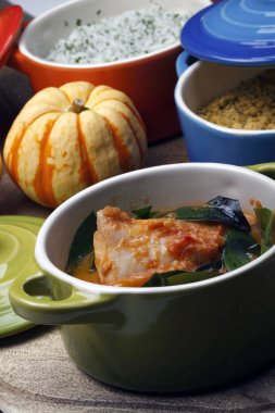 Lezzetli taze balık moqueca