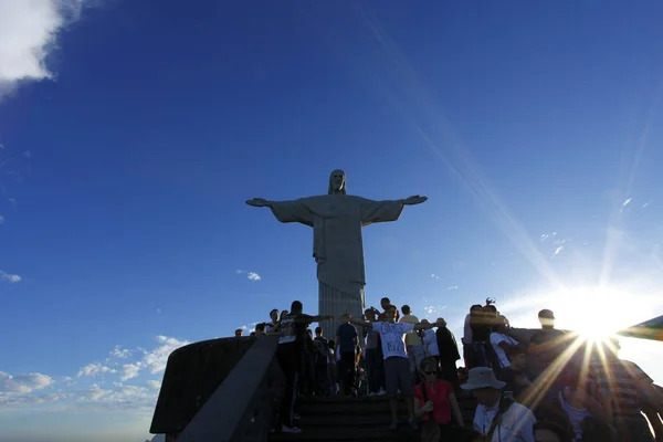 Cristo, la statua redentrice a Rio de Janeiro — Foto Stock