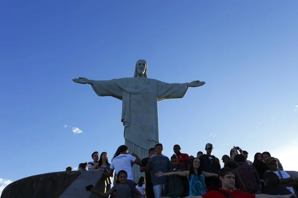 İsa'nın kurtarıcı heykeli, rio de janeiro — Stok fotoğraf