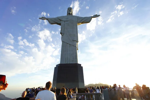 A Megváltó Krisztus szobra rio de Janeiro — Stock Fotó