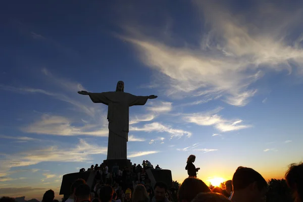 A Megváltó Krisztus szobra rio de Janeiro — Stock Fotó