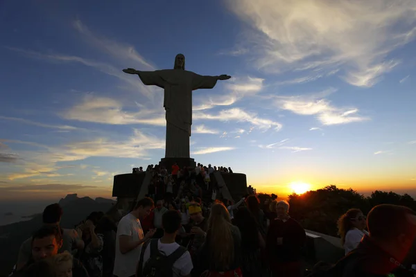 Statuę Chrystusa Zbawiciela w rio de janeiro — Zdjęcie stockowe