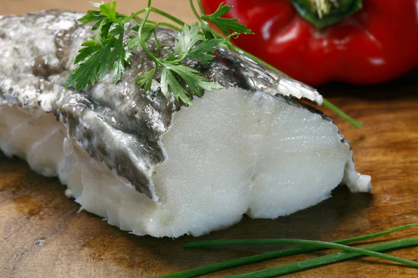 Delicioso Filete Bacalao Vista Cercana — Foto de Stock