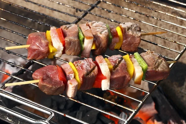 Kebab sur la brochette vu de près — Photo