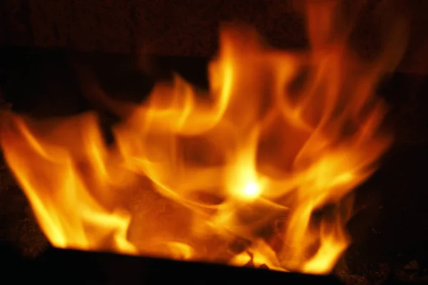 Brand Barbecue Vlam Als Achtergrond — Stockfoto