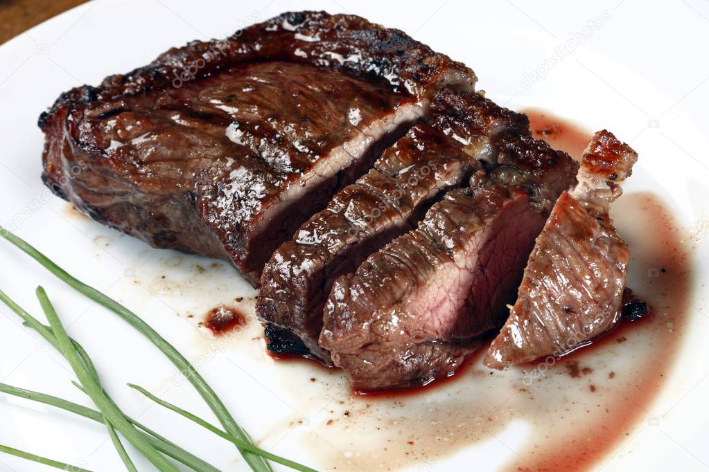 Picanha, traditional Brazilian beef on wooden board