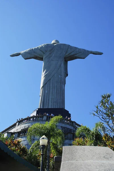Χριστός ο Λυτρωτής άγαλμα στο Ρίο ντε Τζανέιρο — Φωτογραφία Αρχείου