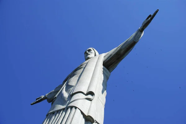 Estatua de Cristo redentor en Río de Janeiro — Foto de Stock