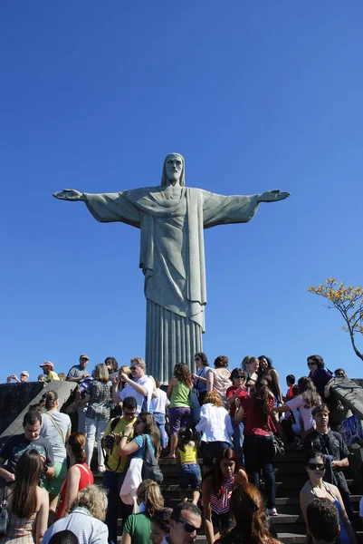 Estatua de Cristo redentor en Río de Janeiro —  Fotos de Stock