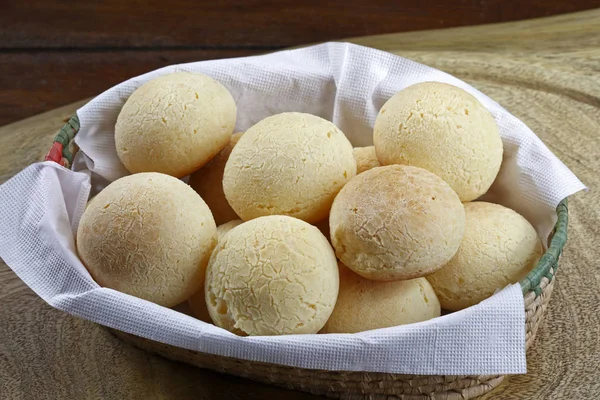 Pão Queijo Recentemente Apoiado Vista Perto — Fotografia de Stock